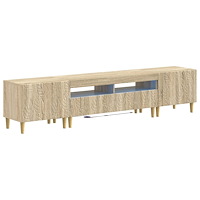 vidaXL 3-delad LED TV-bänk DELFT Sonoma-ek Konstruerat trä