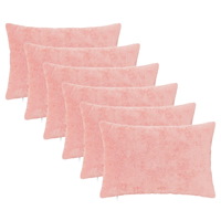 vidaXL Kuddöverdrag 6 st HEERLEN Rosa 30 x 50 cm Faux Kaninpäls