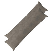 vidaXL Kuddöverdrag 2 st HEERLEN Ljusgrå 40 x 145 cm Sammet