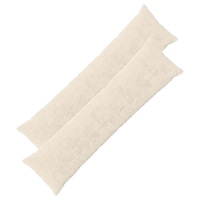 vidaXL Kuddöverdrag 2 st HEERLEN Vit 40 x 145 cm Faux Kaninpäls