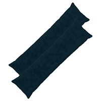 vidaXL Kuddöverdrag 2 st HEERLEN Mörkblå 40 x 145 cm Faux Kaninpäls