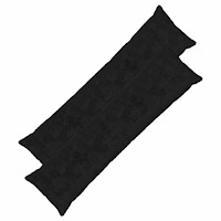 vidaXL Kuddöverdrag 2 st HEERLEN Svart 40 x 145 cm Faux Kaninpäls