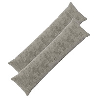 vidaXL Kuddöverdrag 2 st HEERLEN Ljusgrå 40 x 145 cm Faux Kaninpäls