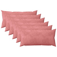 vidaXL Kuddöverdrag 6 st HEERLEN Rosa 40 x 70 cm Sammet