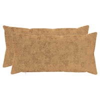 vidaXL Kuddöverdrag 2 st HEERLEN Taupe 40 x 70 cm Faux Kaninpäls
