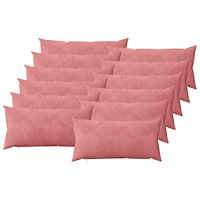 vidaXL Kuddöverdrag 12 st HEERLEN Rosa 40 x 80 cm Sammet