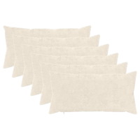 vidaXL Kuddöverdrag 6 st HEERLEN Vit 40 x 80 cm Faux Kaninpäls