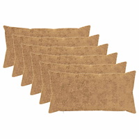 vidaXL Kuddöverdrag 6 st HEERLEN Taupe 40 x 80 cm Faux Kaninpäls