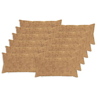 vidaXL Kuddöverdrag 12 st HEERLEN Taupe 40 x 80 cm Faux Kaninpäls