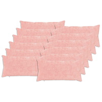 vidaXL Kuddöverdrag 12 st HEERLEN Rosa 40 x 80 cm Faux Kaninpäls