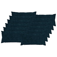 vidaXL Kuddöverdrag 12 st HEERLEN Mörkblå 40 x 80 cm Faux Kaninpäls