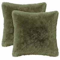 vidaXL Kuddöverdrag 2 st HEERLEN Grön 45 x 45 cm PV Fleece