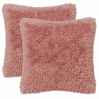 vidaXL Kuddöverdrag 2 st HEERLEN Rosa 45 x 45 cm PV Fleece