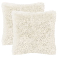 vidaXL Kuddöverdrag 2 st HEERLEN Vit 45 x 45 cm PV Fleece