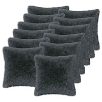 vidaXL Kuddöverdrag 12 st HEERLEN Antracit 45 x 45 cm PV Fleece