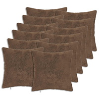 vidaXL Kuddöverdrag 12 st HEERLEN Ljusbrun 45 x 45 cm Faux Kaninpäls