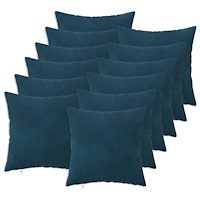 vidaXL Kuddöverdrag 12 st HEERLEN Blå 50 x 50 cm Sammet