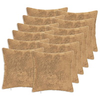 vidaXL Kuddöverdrag 12 st HEERLEN Taupe 50 x 50 cm Faux Kaninpäls