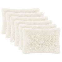 vidaXL Kuddöverdrag 6 st HEERLEN Vit 50 x 70 cm PV Fleece