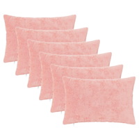 vidaXL Kuddöverdrag 6 st HEERLEN Rosa 50 x 75 cm Faux Kaninpäls