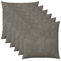 vidaXL Kuddöverdrag 6 st HEERLEN Ljusgrå 55 x 55 cm Sammet
