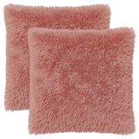 vidaXL Kuddöverdrag 2 st HEERLEN Rosa 55 x 55 cm PV Fleece