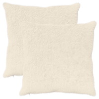 vidaXL Kuddöverdrag 2 st HEERLEN Vit 60 x 60 cm Faux Kaninpäls