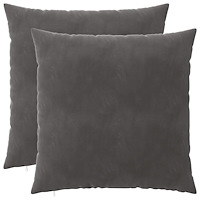 vidaXL Kuddöverdrag 2 st HEERLEN Mörkgrå 65 x 65 cm Sammet