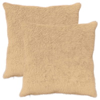 vidaXL Kuddöverdrag 2 st HEERLEN Gräddvit 70 x 70 cm Faux Kaninpäls