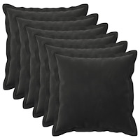 vidaXL Kuddöverdrag 6 st HOUTEN Svart 30 x 30 cm Sammet