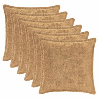 vidaXL Kuddöverdrag 6 st HOUTEN Taupe 30 x 30 cm Faux Kaninpäls