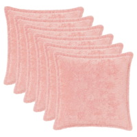 vidaXL Kuddöverdrag 6 st HOUTEN Rosa 30 x 30 cm Faux Kaninpäls