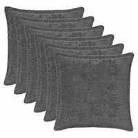 vidaXL Kuddöverdrag 6 st HOUTEN Mörkgrå 30 x 30 cm Faux Kaninpäls
