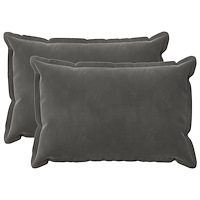 vidaXL Kuddöverdrag 2 st HOUTEN Mörkgrå 30 x 50 cm Sammet