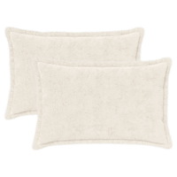 vidaXL Kuddöverdrag 2 st HOUTEN Vit 30 x 50 cm Faux Kaninpäls