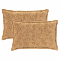 vidaXL Kuddöverdrag 2 st HOUTEN Taupe 30 x 50 cm Faux Kaninpäls