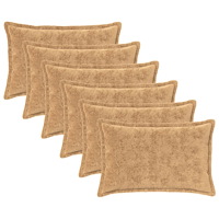 vidaXL Kuddöverdrag 6 st HOUTEN Taupe 30 x 50 cm Faux Kaninpäls
