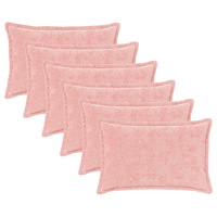 vidaXL Kuddöverdrag 6 st HOUTEN Rosa 30 x 50 cm Faux Kaninpäls