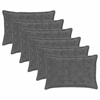 vidaXL Kuddöverdrag 6 st HOUTEN Mörkgrå 30 x 50 cm Faux Kaninpäls