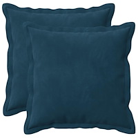 vidaXL Kuddöverdrag 2 st HOUTEN Blå 35 x 35 cm Sammet