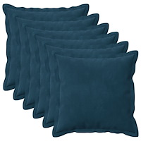 vidaXL Kuddöverdrag 6 st HOUTEN Blå 35 x 35 cm Sammet