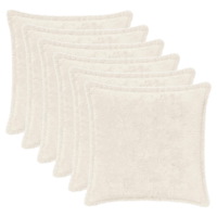 vidaXL Kuddöverdrag 6 st HOUTEN Vit 35 x 35 cm Faux Kaninpäls