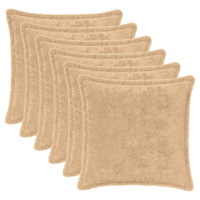 vidaXL Kuddöverdrag 6 st HOUTEN Gräddvit 35 x 35 cm Faux Kaninpäls
