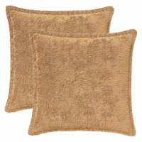 vidaXL Kuddöverdrag 2 st HOUTEN Taupe 35 x 35 cm Faux Kaninpäls