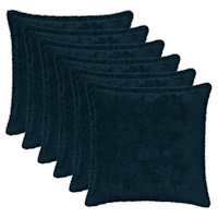 vidaXL Kuddöverdrag 6 st HOUTEN Mörkblå 35 x 35 cm Faux Kaninpäls