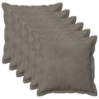 vidaXL Kuddöverdrag 6 st HOUTEN Ljusgrå 40 x 40 cm Sammet