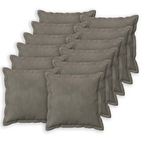 vidaXL Kuddöverdrag 12 st HOUTEN Ljusgrå 40 x 40 cm Sammet