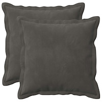 vidaXL Kuddöverdrag 2 st HOUTEN Mörkgrå 40 x 40 cm Sammet