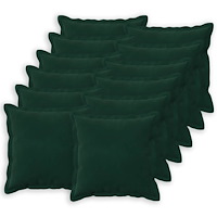 vidaXL Kuddöverdrag 12 st HOUTEN Mörkgrön 40 x 40 cm Sammet