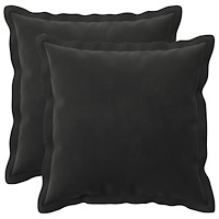 vidaXL Kuddöverdrag 2 st HOUTEN Svart 40 x 40 cm Sammet